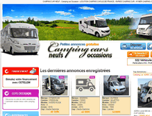 Tablet Screenshot of camping-cars-occasion.fr